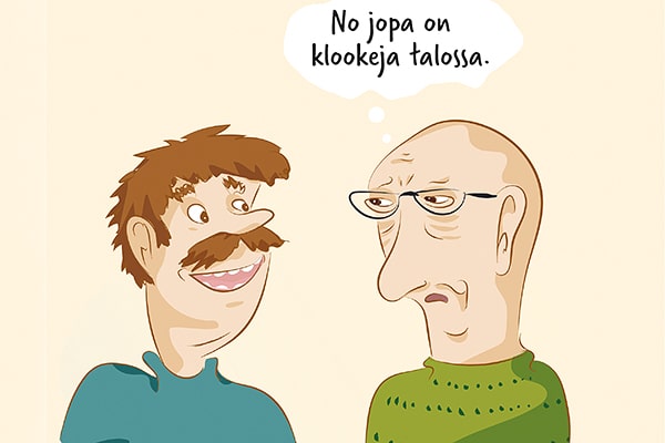 No jopa on klookeja talossa.